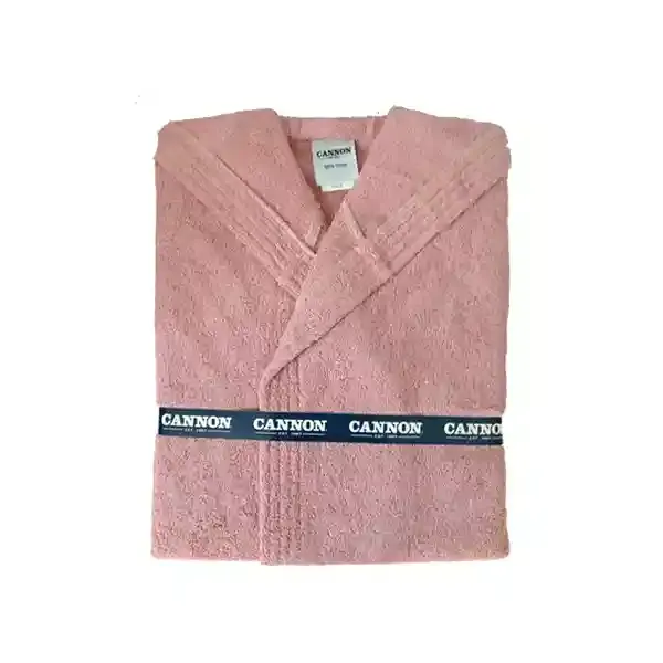 Cannon Plain Unisex Bathrobe (1 Piece) - 100% Cotton - Silver Rose (Available in sizes) product thumbnail 4