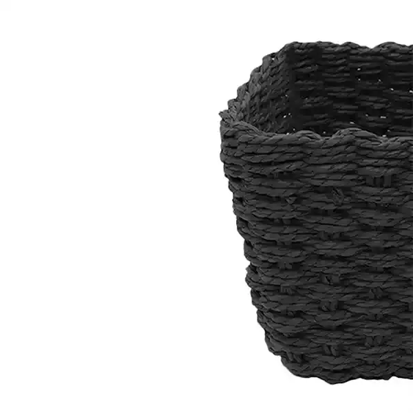 Weva Spectrum Faux Rattan Storage Basket Set - 2 Pcs - Black product thumbnail 2