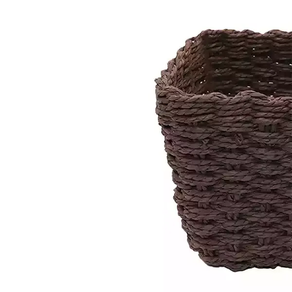 Weva Spectrum Faux Rattan Storage Basket Set - 2 Pcs - Dark Brown product thumbnail 2
