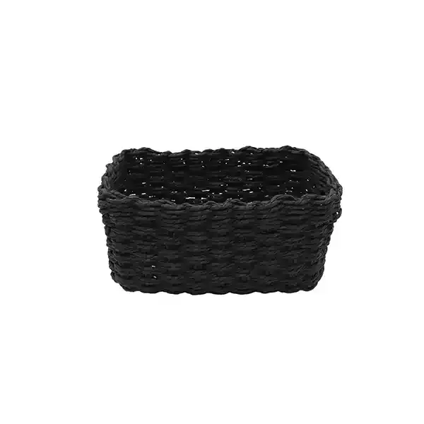 Weva Stack Faux Rattan Storage Basket Set - 3 Pcs - Black product thumbnail 5