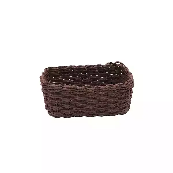 Weva Stack Faux Rattan Storage Basket Set - 3 Pcs - Dark Brown product thumbnail 5