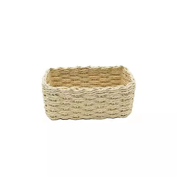 Weva Stack Faux Rattan Storage Basket Set - 3 Pcs - Ivory product thumbnail 5