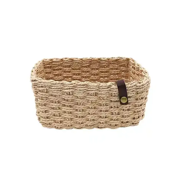 Weva Stack Faux Rattan Storage Basket Set - 3 Pcs - Natural product thumbnail 2