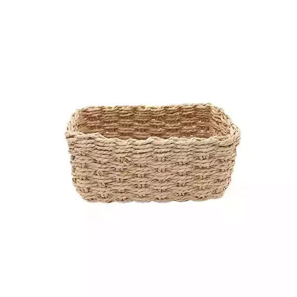 Weva Stack Faux Rattan Storage Basket Set - 3 Pcs - Natural product thumbnail 3