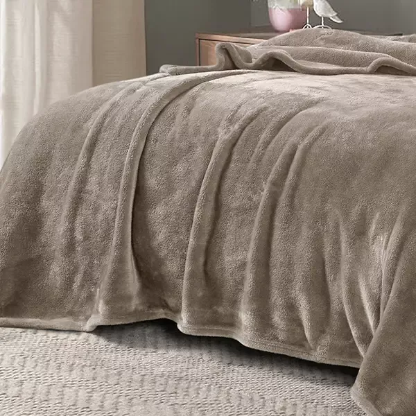 Nova Home Silky Blanket - King & Super King - Taupe product thumbnail 3