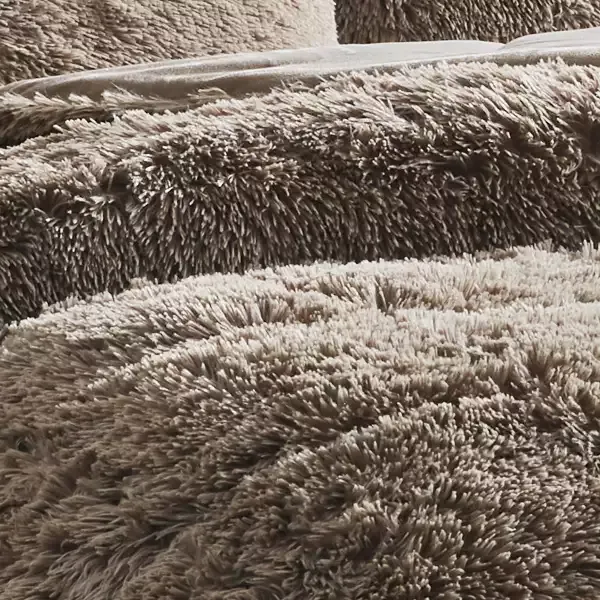 Nova Home Malea Winter Long Shaggy Fur Comforter Set - Taupe (Available in Sizes) product thumbnail 5