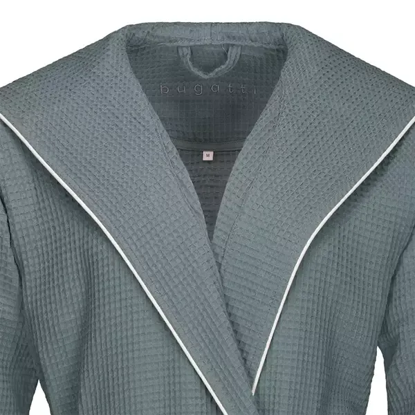 Bugatti Tizian Men's Bathrobe - 100% Cotton - XXL - Grey Flannel product thumbnail 3