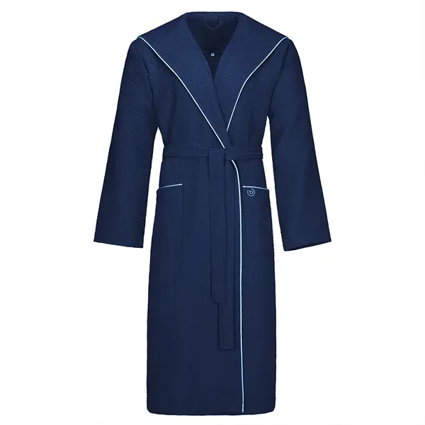 Bugatti Tizian Men's Bathrobe - 100% Cotton - Marine Blue (Available in sizes) product thumbnail 4