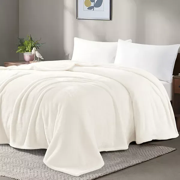 Nova Home Silky Blanket - White (Available in Sizes) product thumbnail 2
