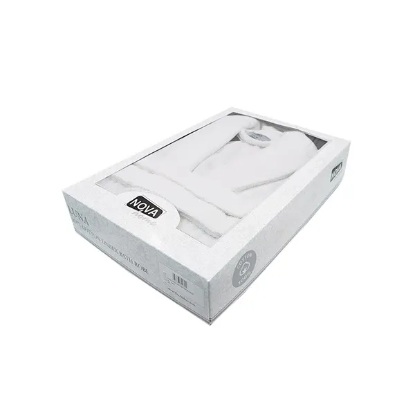 Nova Home Luna Unisex Bathrobe (1 Piece) - 100% Cotton - L - White product thumbnail 4