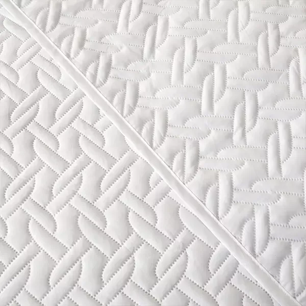 Nova Home "Cross" Bed Spread Set - White & White product thumbnail 5