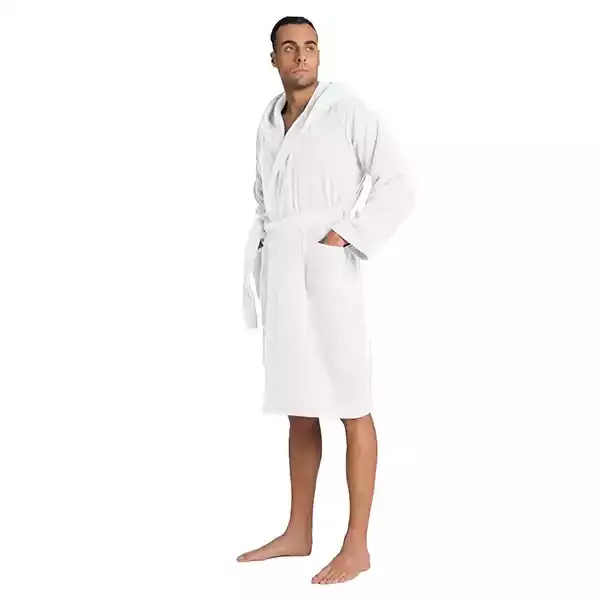 Cannon Plain Unisex Bathrobe (1 Piece) - 100% Cotton - White (Available in sizes) product thumbnail 5