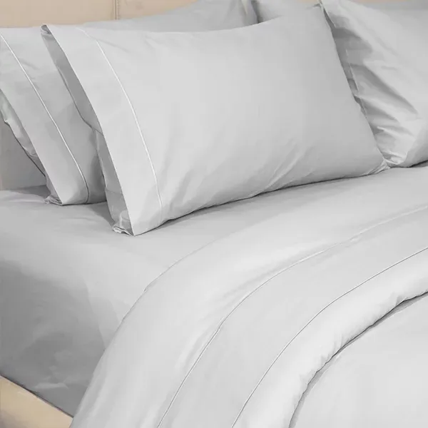 Fieldcrest Plain Duvet Cover - 100% Cotton - 220 Thread Count - Queen - White product thumbnail 3