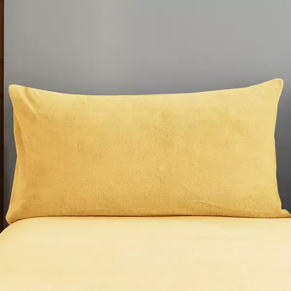 Nova Home WarmFit Winter Microfleece Fitted Sheet Set - Yellow (Available in Sizes) product thumbnail 4