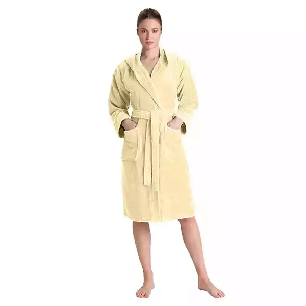 Cannon Plain Unisex Bathrobe (1 Piece) - 100% Cotton - L - Yellow product thumbnail 2