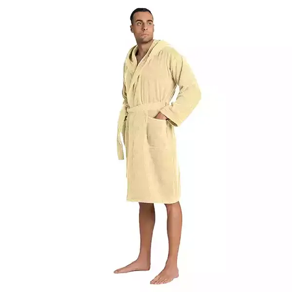 Cannon Plain Unisex Bathrobe (1 Piece) - 100% Cotton - L - Yellow product thumbnail 4