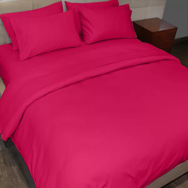 Fieldcrest Plain Duvet Cover - 100% Cotton - 220 Thread Count - Fushia (Available in sizes)