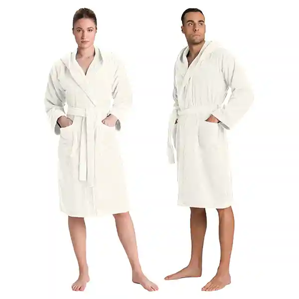 Cannon Plain Unisex Bathrobe (1 Piece) - 100% Cotton - XXL - Ivory