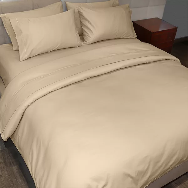 Fieldcrest Plain Duvet Cover - 100% Cotton - 220 Thread Count - Ivory (Available in sizes)