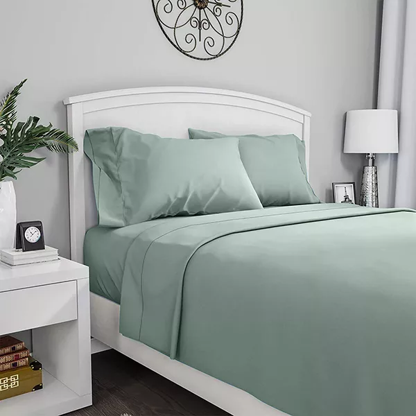 Fieldcrest Plain Flat Sheet - 100% Cotton - 220 Thread Count - King & Super King - Jade