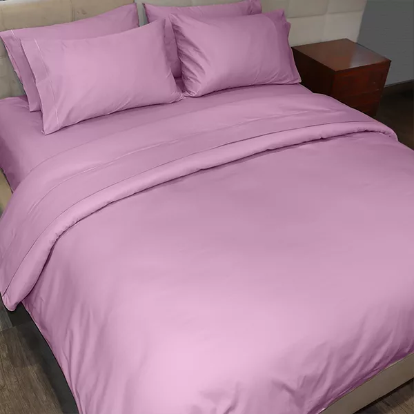 Fieldcrest Plain Duvet Cover - 100% Cotton - 220 Thread Count - Single & Twin - Lilac
