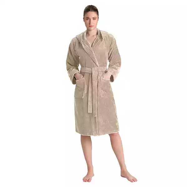 Cannon Plain Unisex Bathrobe (1 Piece) - 100% Cotton - XXL - Linen
