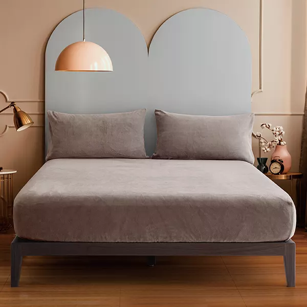 Nova Home WarmFit Winter Microfleece Fitted Sheet Set - Queen - 3 Pcs - Moka (Available in Sizes)