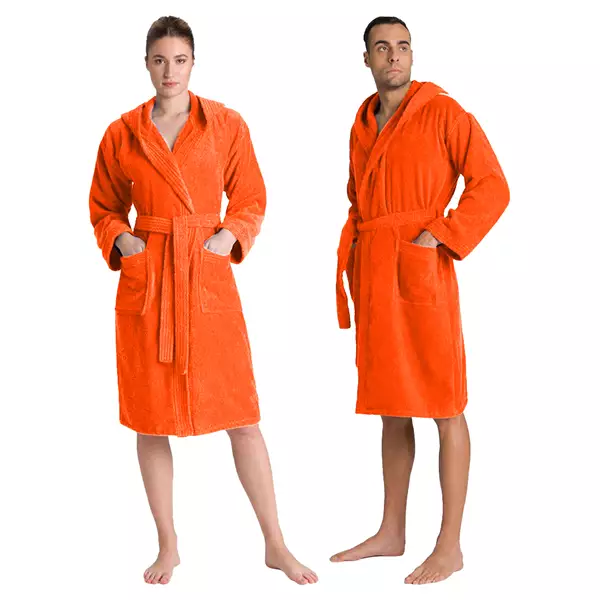 Cannon Plain Unisex Bathrobe (1 Piece) - 100% Cotton - L - Orange