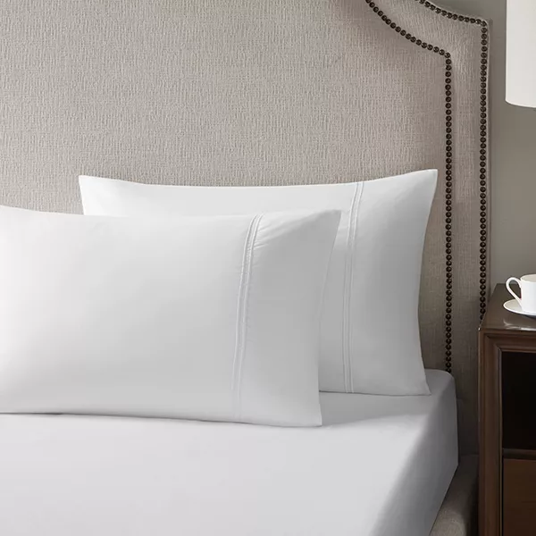 Nova Home Palace Fitted Sheet Set - 100% Cotton, 600 Thread Count - Queen - 3 Pcs - White