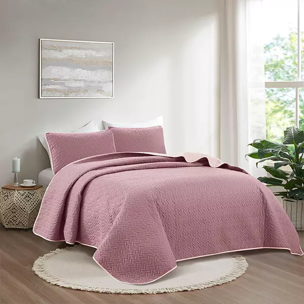 Nova Home Cross Bed Spread Set - 3 Pcs - Single & Twin - Purple & Lilac
