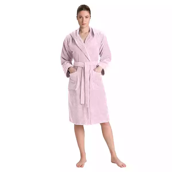 Cannon Plain Unisex Bathrobe (1 Piece) - 100% Cotton - M - Rose
