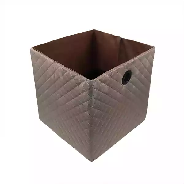 Weva Winsom Foldable Textile Storage Basket - 31x31x31 cm - Taupe
