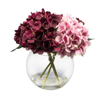 نوفا هوم "Hydrangea" مزهرية زهور - 23 سم - بنفسجي