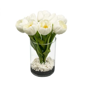 نوفا هوم "Sweet Tulip" مزهرية زهور - 23 سم - أبيض