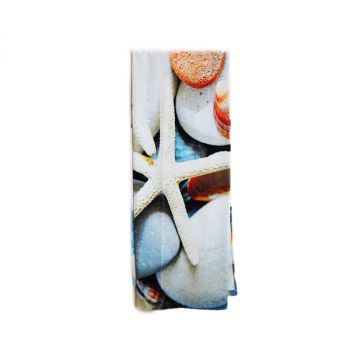 مينترول منشفة شاطئ بتصميم صدف البحر مطبوع - 100% قطن - 90x160 سم - متعددة الألوان