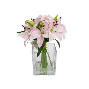 نوفا هوم "Sharm Lily" مزهرية زهور - 24 سم - زهري