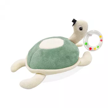 بيبي جيم "Turtle" خشخاشة للأطفال لعبة - أخضر