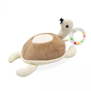 بيبي جيم "Turtle" خشخاشة للأطفال لعبة - بني